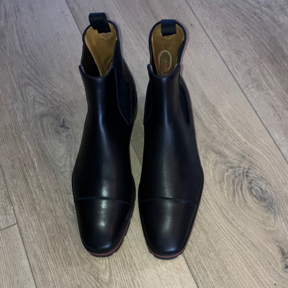 Christian Louboutin black leather Alpino—size 44